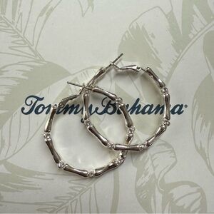 🌺 Tommy Bahama Island Essence Bamboo Hoop Earrings